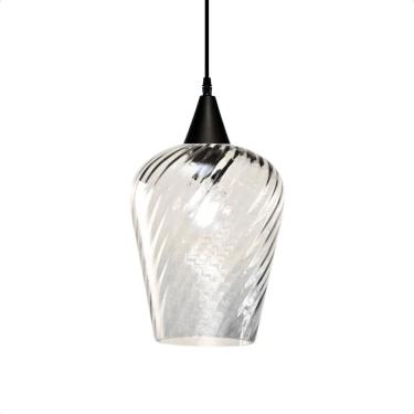 Imagem de Pendente Monalisa G Rigato Transparente E27 Bivolt Preto