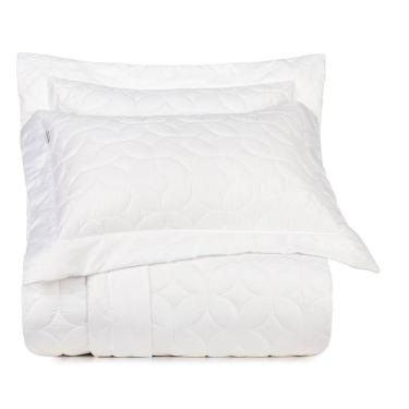 Imagem de Jogo de Colcha Queen Altenburg Cetim 300 Fios Heritage Branco