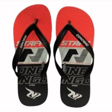 Imagem de Chinelo de Dedo Onbongo Vermelho/Branco/Preto OB258-Masculino