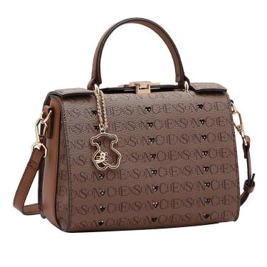 Imagem de Bolsa Feminina Transversal Alça Mão Coração Strass Chenson