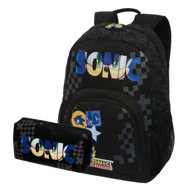 Imagem de Mochila de Costas Estojo Simples Sonic Always Running