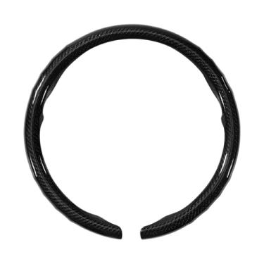 Imagem de Capa de volante de carro para Dodge RAM 1500/2500/3500 capa protetora de textura de fibra de carbono com design antiderrapante compatível com rodas de 39,4 cm, acessórios de personalização para homens