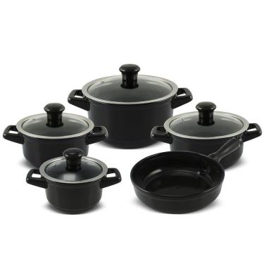 Imagem de Jogo De Panelas De Cerâmica Smart Duo 5 Peças Preto Ceraflame