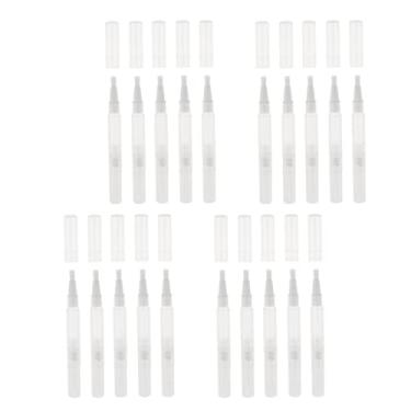 Imagem de barenx 20 peças 3 ml plástico maquiagem brilho labial caneta torção óleo cutícula tubo líquido kit frasco