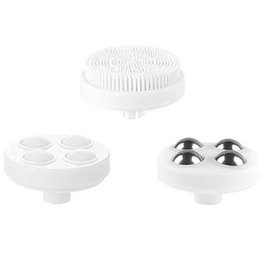 Imagem de Esfoliante Facial | Escova de Limpeza Facial Esfoliante Cuidados com a Pele Produtos de Beleza Elétrica Lavagem Esfoliante Skincare Feminino Escova Giratória Ferramentas (Cabeças Extras 3.1)