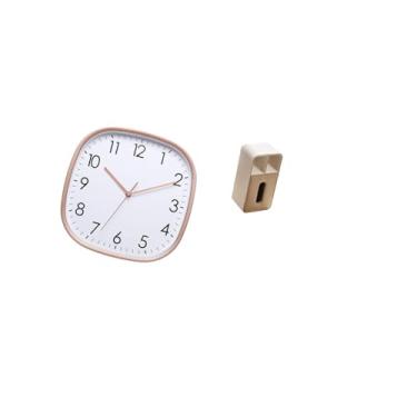 Imagem de Fenteer Relógio de Parede Digital Vintage, Dispensador de Lenços de Papel, Design Artístico Multiuso para Sala de Jantar, Escritório, Casa de Fazenda,