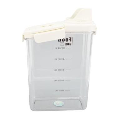 Imagem de SUNGOOYUE Recipiente de Armazenamento de Cereais Com Bico, Tampa Com Recipiente de Armazenamento Ergonômico e Compacto para Nozes (L)