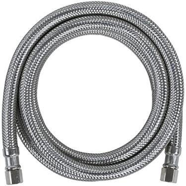 Imagem de Certified Appliance Accessories Linha de água para máquina de gelo, 15 metros, núcleo de PVC com aço inoxidável trançado premium
