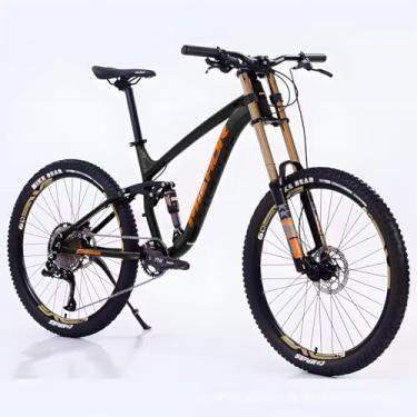 Imagem de Bicicleta MTB Downhill Alta Performance Freios Disco Suspensão Quadro 17'' Alumínio Aro 27.5 Trilha (Cinza Escuro)