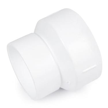 Imagem de SUPPLYGIANT (Pacote com 4) Acoplamento redutor de PVC DWV de 15 cm x 10 cm – Encaixe de cubo x cubo para sistemas de drenagem, resíduos e ventilação, branco