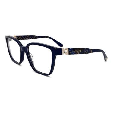 Imagem de Armação Quadrada Ana Hickmann Azul Brilho