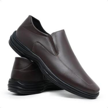 Imagem de Sapato Social Confort Masculino Casual Moderno Mocassim Cano Curto Bico Fino-Masculino