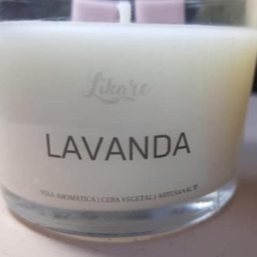 Imagem de Vela Aromática Vegetal com Wax Melt Perfumada Lavanda 120g sem tampa