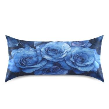Imagem de ATTX Fronha de almofada de rosas do dia dos namorados com fecho de envelope para cabelo e pele, macia, respirável, suave, ambos os lados, capa de almofada de seda refrescante (King 50 cm × 101 cm, 1