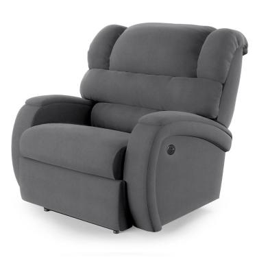 Imagem de Poltrona Do Papai Reclinável Napoli Controle Power Elétrico Usb Veludo Cinza Fh1