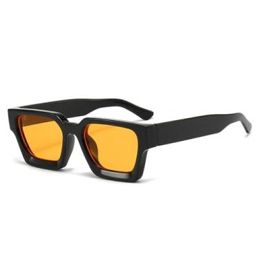 Imagem de Óculos de Sol Feminino e Masculino Jelly Color Gradient com Proteção UV400 para Esportes ao Ar Livre, Corrida e Ciclismo, Preto e Laranja