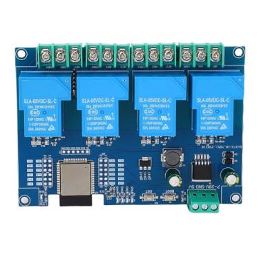 Imagem de AUNMAS Placa de Desenvolvimento de Módulo de relé de 4 Canais, PCB Com Relés 30A, WiFi BT Adequado para Automação Residencial e Controles Industriais