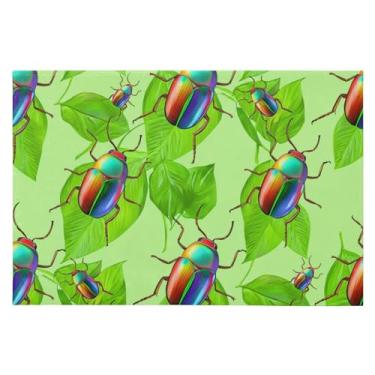 Imagem de CEBUGI Tapete de área 60 x 90 cm, macio, lavável, antiderrapante, com revestimento de borracha, para sala de estar, quarto, decoração de casa