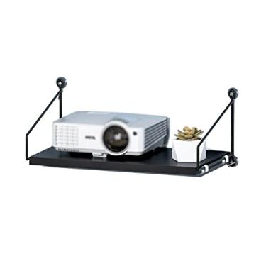 Imagem de Suporte extensível para projetor, suporte de parede sem perfuração, quarto, sala de estar, cabeceira, bandeja de parede, resistente, prateleira para projetor, suporte de parede (C