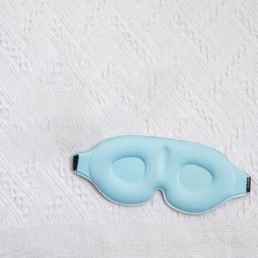 Imagem de Máscara de proteção para os olhos do sono, confortável máscara de dormir super macia com tiras elásticas ajustáveis para mulheres e homens dormirem, viagens, ioga e cochilos - azul