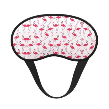 Imagem de Máscara de dormir blecaute com estampa de flamingo rosa máscara de luz macia para dormir meditação viagem ioga