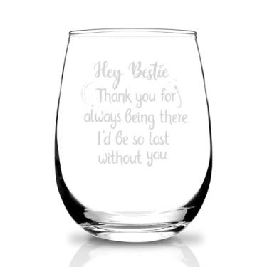 Imagem de SOCOARZR Presente para melhores amigas femininas, presentes para mulheres, aniversário de amigos, Natal, presente de formatura, presentes de amizade para mulheres, amigas, taça de vinho de 425 g