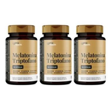 Imagem de Kit 3x - Melatonina + Triptofano - 60 cápsulas - Omix-Unissex