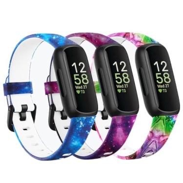Imagem de Baaletc Pacote com 4 pulseiras para Fitbit Inspire 3 para mulheres e homens, pulseiras de substituição para Fitbit Inspire 3 Fitness Tracker