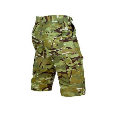 Imagem de Bermuda Cargo Poly Adventure - Camuflado e Liso - Safo Militar, Multic