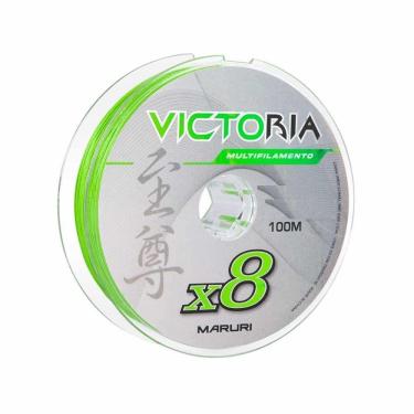 Imagem de Linha De Pesca Multifilamento 8 Fios Victoria Verde Lima 100m Tamanho 0,20mm