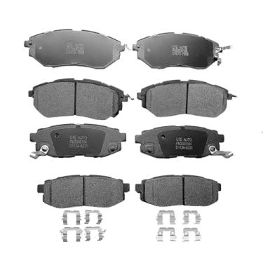 Imagem de PM Auto Pastilhas de freio dianteiras traseiras para Subaru B9 Tribeca 2006 2007, Subaru Tribeca 2008-2012, Subaru Legacy 2010 2011, Subaru Outback 2010 2011, conjunto de 8 pastilhas de freio de