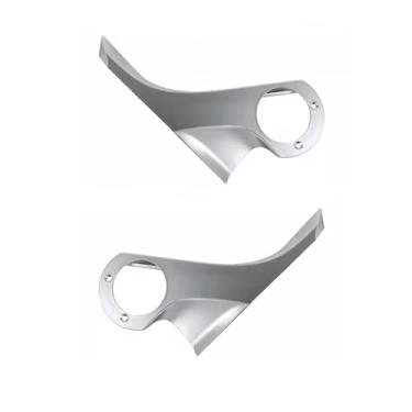 Imagem de Compatível com tesla modelo 3 2018 2019 2020 2021 carro esquerda direita espelho traseiro base suporte esqueleto guarnição quadro inferior capa substituição(M3 Top Silver LR)