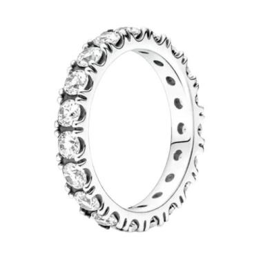 Imagem de Anel Em Forma De Coração Com Pedra Vermelha Em Prata Esterlina 925 Cor