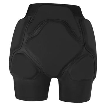 Imagem de KiBcsLic Calções acolchoados pretos com protetor de cóccix, roupa desportiva confortável com proteção para os quadris, ideais para patinagem inline e, Xxs