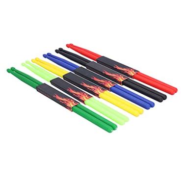 Imagem de Acouto Conjunto de Baqueta de Nylon 5A 6 Pares 5A Pacote de Baqueta de Nylon Profissional Leve Antiderrapante Adultos Crianças Bateria Instrumento Musical Percussão