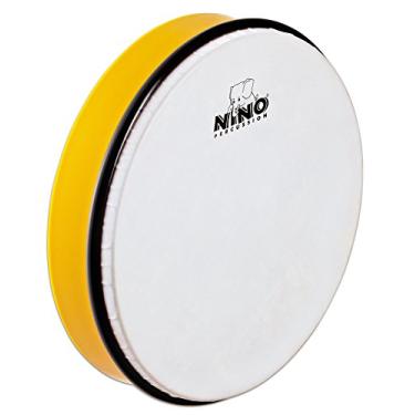 Imagem de Nino Percussion NINO5Y Tambor de mão de plástico ABS de 25 cm com cabeça sintética, amarelo