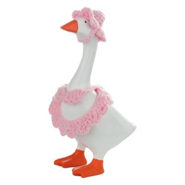 Imagem de Ringloy Conjunto de biquíni de ganso de 17 cm tecido à mão mini varanda ganso roupa de banho acessório fantasia (rosa)