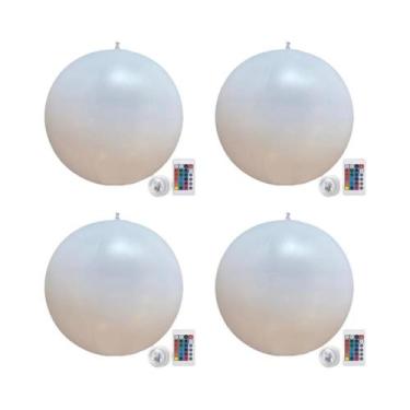 Imagem de Luzes Flutuantes LED De 16 Cores 90cm À Prova d'Água Balão Inflável Pa