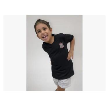 Imagem de Camisa Corinthians Decote V Infantil Revedor CR0343B-Unissex