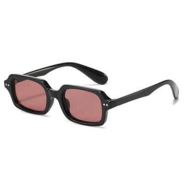 Imagem de Óculos de Sol UV400 - Pequenos Rebites, Lentes em Degradê de Cores, para Homens e Mulheres, Ideais para Esportes ao Ar Livre, Corrida e Ciclismo, nas Cores Preto e Rosa Escuro.