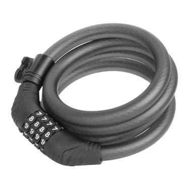 Imagem de KGRHJSA Bloqueio de senha compatível com Ninebot Kicksooter MAX G30 ES2 E22 E25 compatível com Xiaomi 3 4 Scooter elétrica portátil antifurto peças de trava de segurança, preto