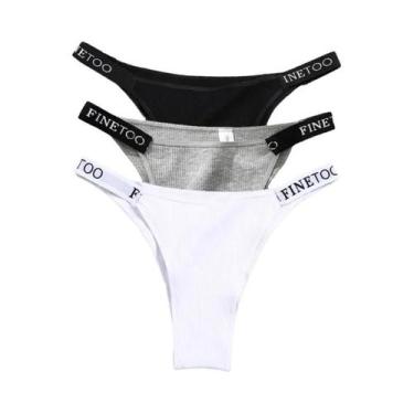 Imagem de Conjunto De Calcinhas De Algodão De Cintura Baixa Para Mulheres, Sexy 