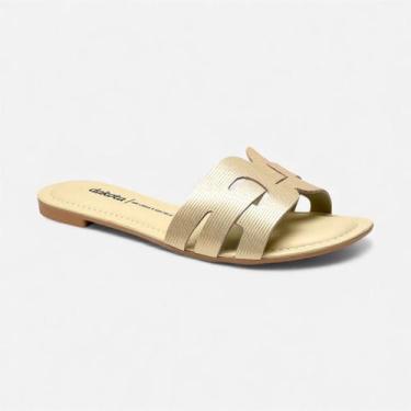 Imagem de Chinelo Slide Dakota Metalizado Dourado, Champagne, 37