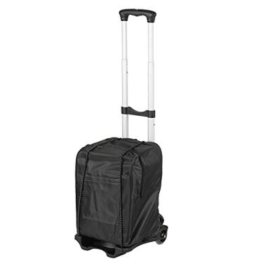Imagem de Carrinho de Compras Plegável Bagagem Carga Pesada 88lbs 40kg Construção Sólida com 2 Rodas Utilitário Mochila Detachável para Mudanças e Viagens
