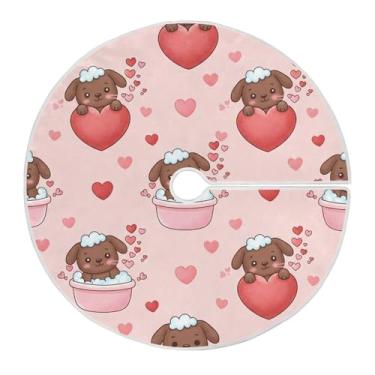 Imagem de ATTX Saia marrom para filhotes de árvore de 118 cm, decoração festiva para o Dia dos Namorados e festas de ano novo #72