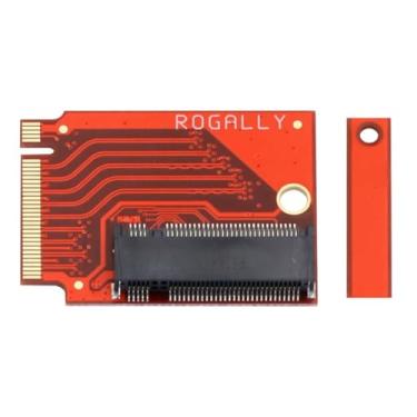 Imagem de suckoo Adaptador de expansão de disco rígido SSD 2230 para 2280 Modificado portátil Rog Ally, adaptador M.2 NVME PCIE 4.0 Gold Finger Upgrade Converter cartão de expansão 90 graus vermelho