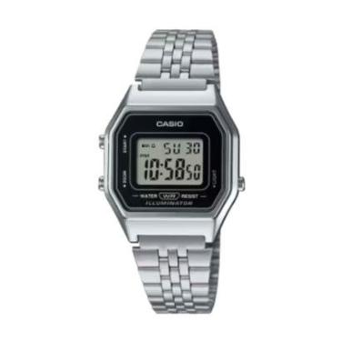 Imagem de Relógio Unissex Casio Vintage Original LA680WA1DFSC Pulseira Metal Prata-Unissex