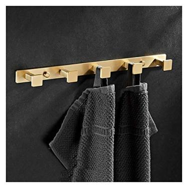 Imagem de Cabide de parede para cabide de parede, ganchos para cabide de porta escovado, de luxo, leve e luxuoso, atrás do banheiro, gancho de parede, gancho de fileira para sala de estar, cabideiro, suporte de