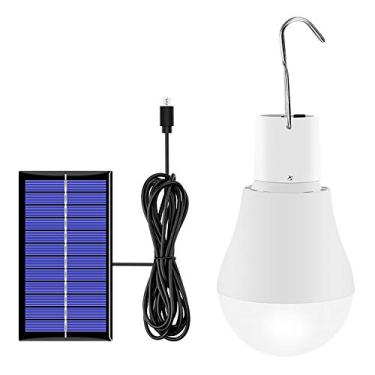 Imagem de Lâmpada Solar 130LM com LEDs Portátil Alimentada por Energia Bateria Recarregável Carregamento USB para Caminhada Pesca Acampamento Barraca Iluminação