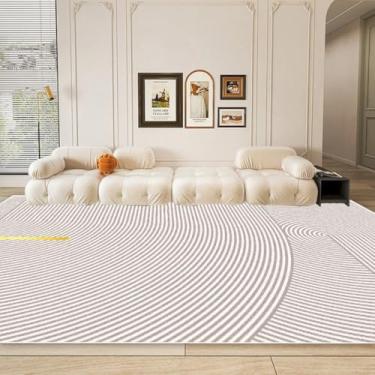 Imagem de Tapete moderno e simples para sala de estar, decoração de casa, com listras, ideal para sofá, escritório, sala de estar, mesa de centro e para apoiar os pés (80x120cm 31,5x47,2in/Laço - 5)